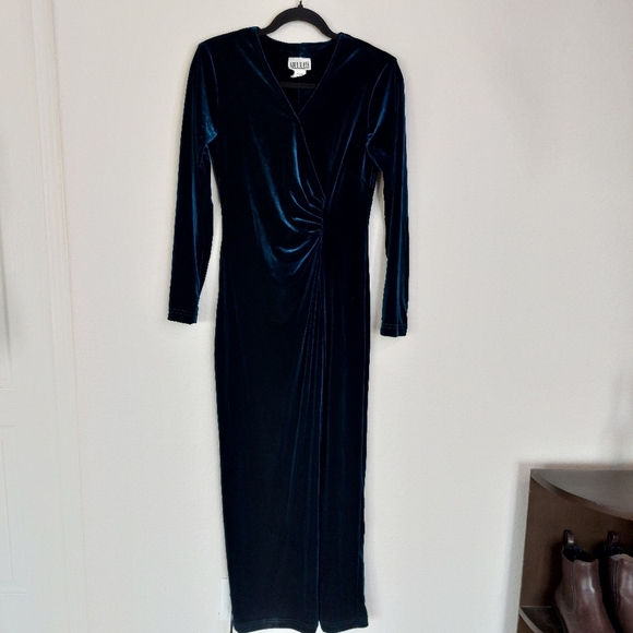 Vintage Robbie Bee Velvet Maxi Dress Size 6 - Picture 1 of 9